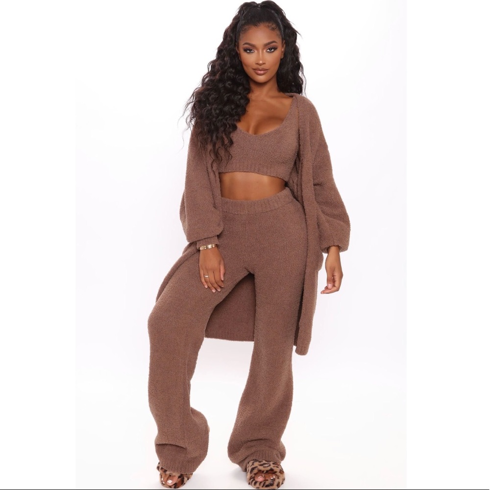 Fashion Nova 3 Piece Teddy Set